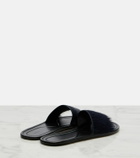 The Row Malick calf hair slides