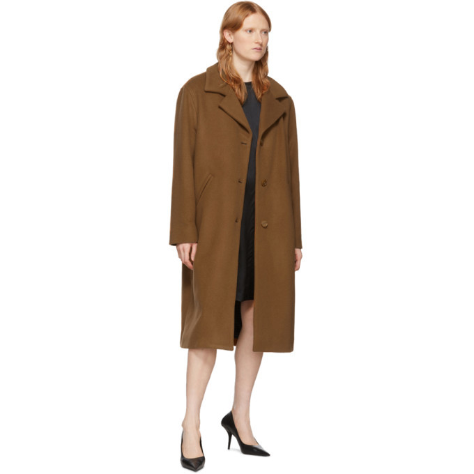 McQ Alexander McQueen Brown Wool Casual Welt Coat