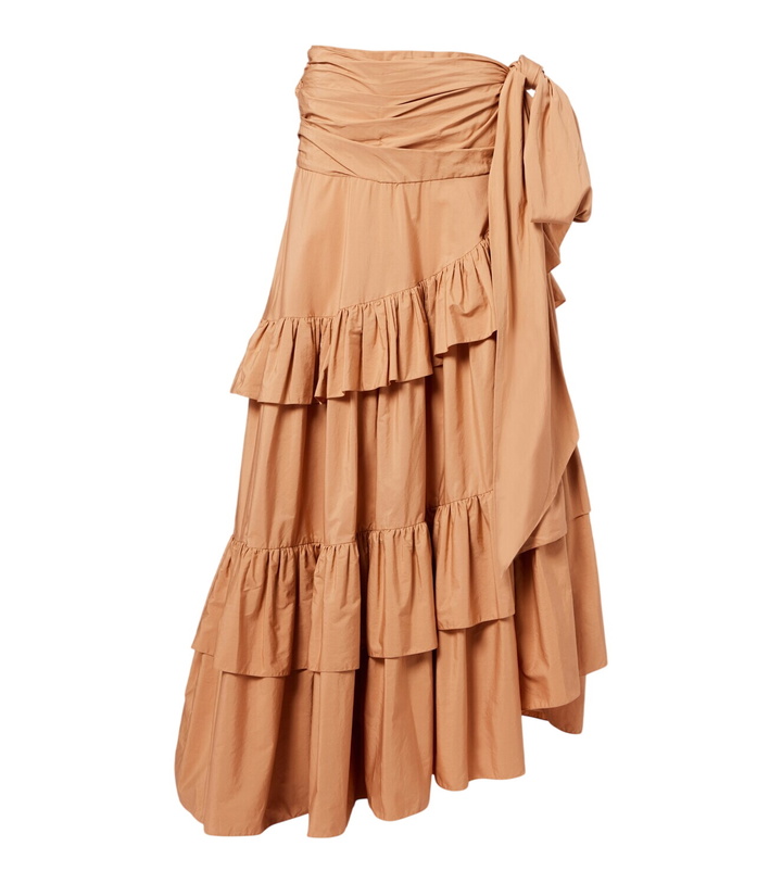 Photo: Chloé Asymmetric ruffled cotton maxi skirt