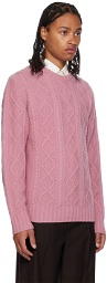 Husbands Pink Crewneck Sweater