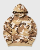 PATTA Bark Woodland Camo Boxy Hooded Sweater Brown Mens Hoody
