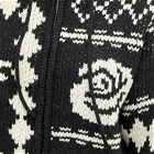 TheOpen Product Women's OPEN YY Rose & Deer Jacquard Knit Jacket in Black