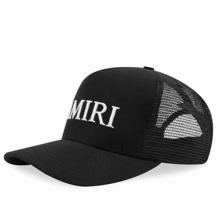Photo: AMIRI Men's Core Logo Trucker Cap in Black 