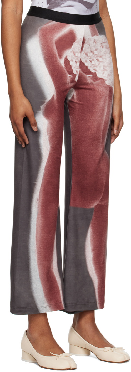 ELLISS Red & Gray 'The Lady In Red' Trousers