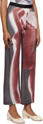 ELLISS Red & Gray 'The Lady In Red' Trousers