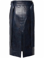 BOTTEGA VENETA - Embossed Eel Nappa Leather Midi Skirt