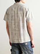 RRL - Sail Convertible-Collar Printed Linen Shirt - Neutrals