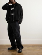 Burberry - Wide-Leg Logo-Appliqued Nylon Cargo Trousers - Black