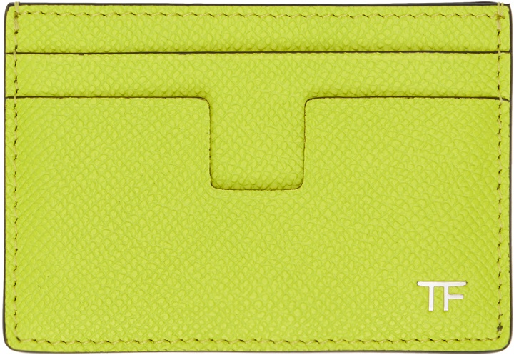 Photo: TOM FORD Green Leather Classic Card Holder