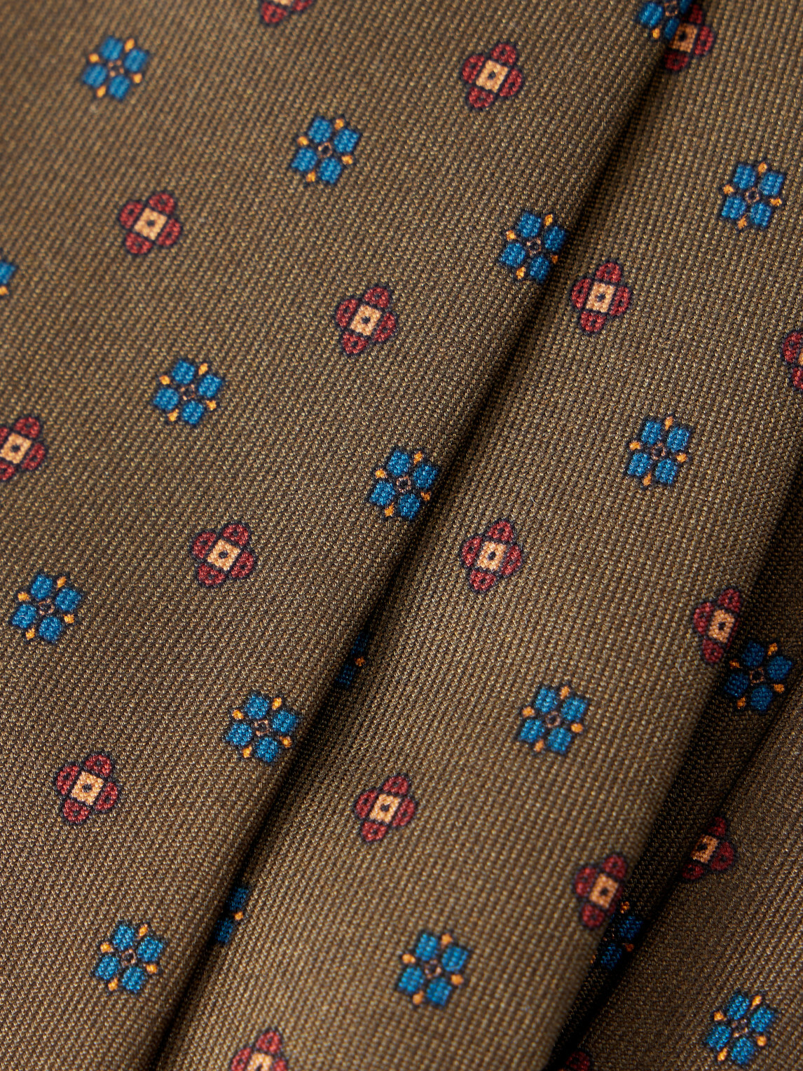 Rubinacci - 8cm Printed Silk-Twill Tie - Brown