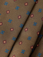 Rubinacci - 8cm Printed Silk-Twill Tie - Brown