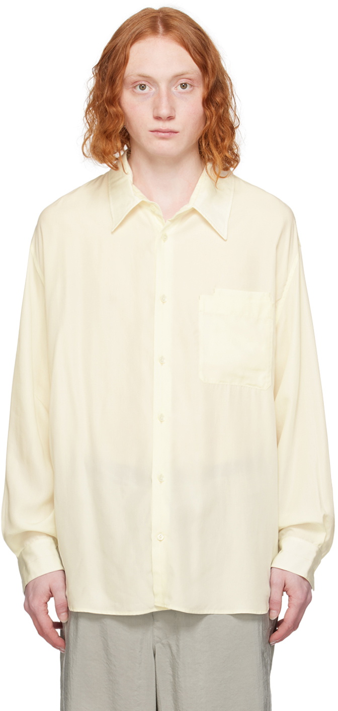 Off-White Patch Pocket Shirt by LEMAIRE on Sale