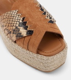 Ulla Johnson Elsa snake-effect leather espadrilles