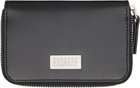 MM6 Maison Margiela Black Numeric Leather Zip Wallet