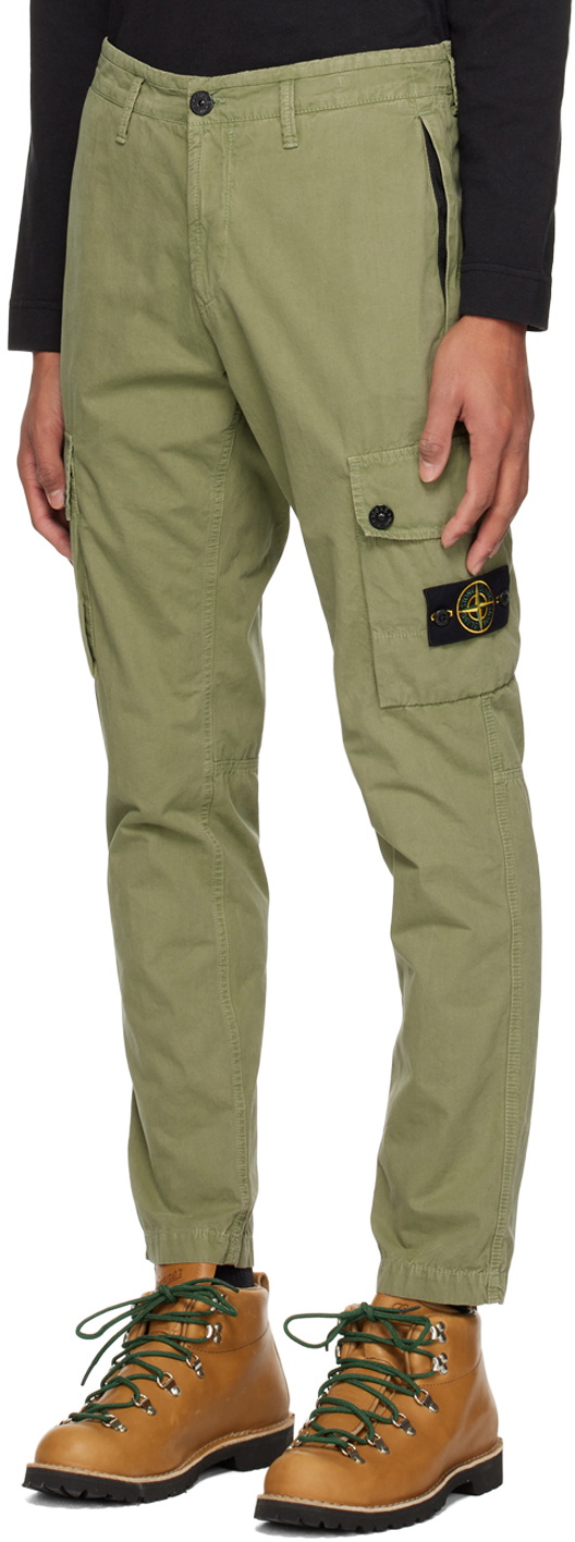 Stone Island Green Patch Cargo Pants Stone Island