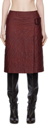UMBER POSTPAST Brown Garment-Dyed Midi Skirt