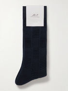 Mr P. - Cotton-Blend Jacquard Socks