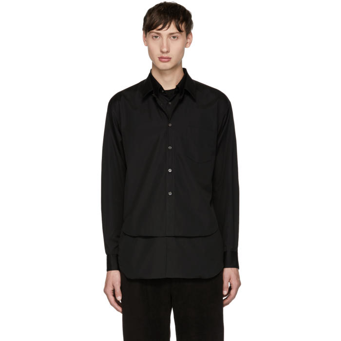 Photo: Comme des GarÃ§ons Shirt Black Double Shirt 