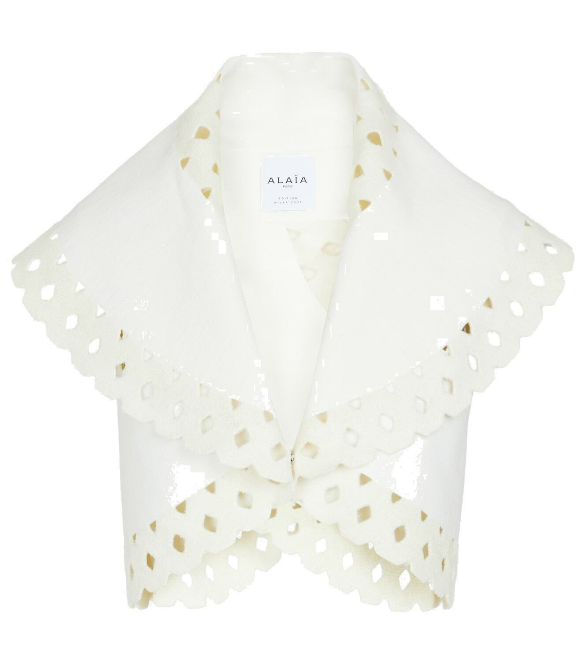 Alaa Vienne cutout cropped wool-blend jacket ALAA