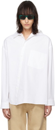 JACQUEMUS White Les Sculptures 'La chemise Cuadro' Shirt