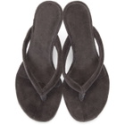 YEEZY Black Wedge Thong Sandals