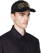 Versace Jeans Couture Black Logo Appliqué Cap