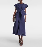 Carolina Herrera Bow-detail silk midi dress