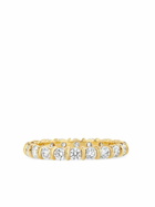 Lizzie Mandler Fine Jewelry 18K Yellow Gold Small Bubble Bar Diamond Ring