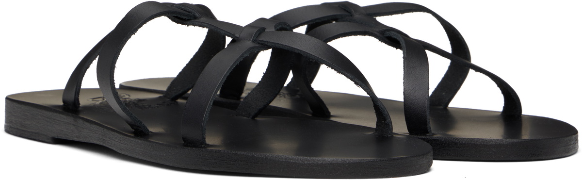 Ancient Greek Sandals Black Egopi Sandals