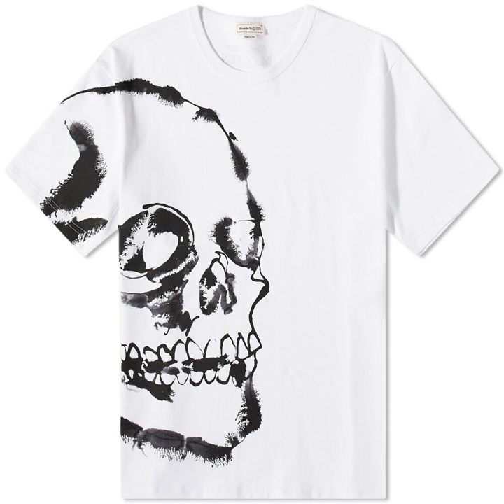 Photo: Alexander McQueen Men's Macro Skull T-Shirt in White/Black