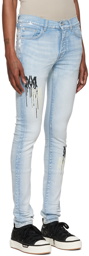 AMIRI Blue MA Stencil Jeans