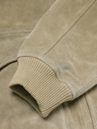 AGOLDE - Emil Suede Bomber Jacket - Brown