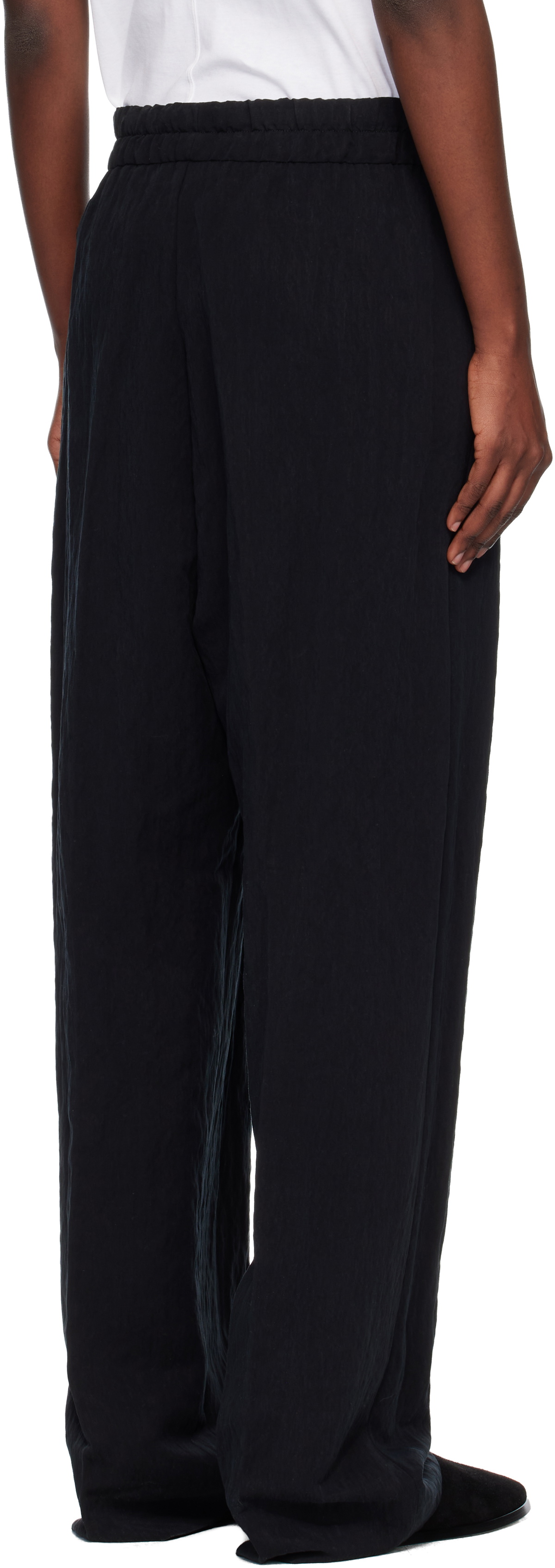 Fear of God Black Tencel Nylon Drawstring Straight Trousers