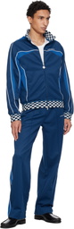Casablanca Navy Cyber Tricot Track Jacket