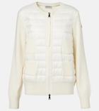 Moncler Tricot down-paneled virgin wool cardigan
