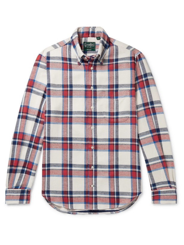 Photo: GITMAN VINTAGE - Button-Down Collar Checked Cotton-Flannel Shirt - Multi
