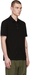 Salvatore Ferragamo Black Cotton Piqué Polo