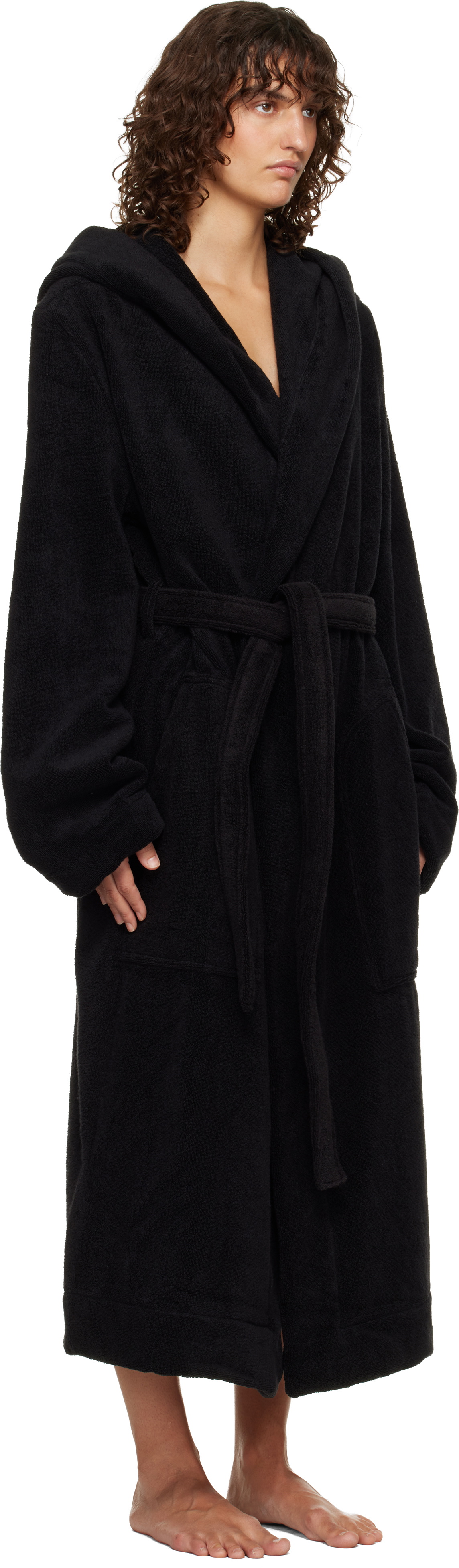 Rick Owens Black Temple Pentagram Bathrobe