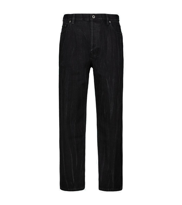 Photo: Valentino Valentino straight-fit cropped textured jeans