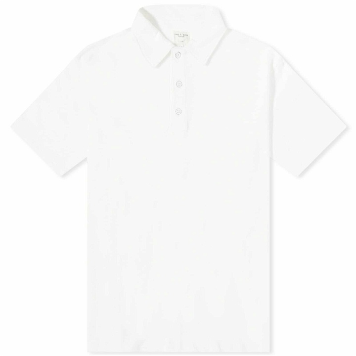 Photo: Rag & Bone Men's Classic Flame Polo Shirt in White