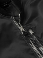 TOM FORD - Leather-Trimmed Shell Bomber Jacket - Black