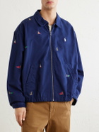 Polo Ralph Lauren - Logo-Embroidered Cotton-Twill Blouson Jacket - Blue