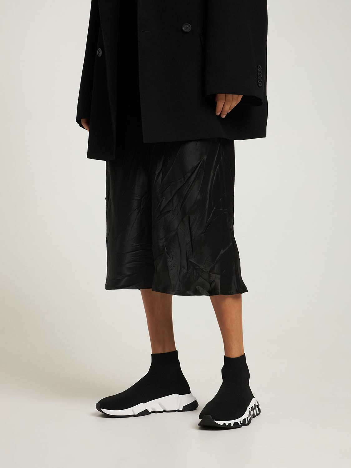 BALENCIAGA 30mm Speed Graffiti Knit Sneakers Balenciaga