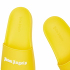 Palm Angels Men's Classic Logo Pool Slide in Yellow