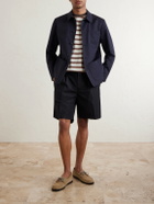 Altea - Constantin Cotton and Linen-Blend Overshirt - Blue