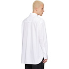 Simone Rocha White Lace Up Hem Easy Shirt