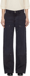 mfpen Gray Double Knee Jeans