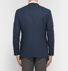 Canali - Navy Slim-Fit Travel Water-Resistant Wool Blazer - Navy