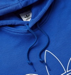 adidas Originals - Logo-Print Loopback Cotton-Jersey Hoodie - Blue