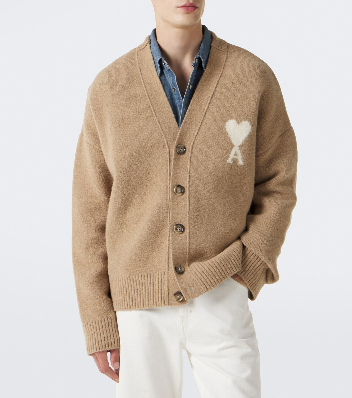 Ami Paris Ami de Cœur wool-blend cardigan